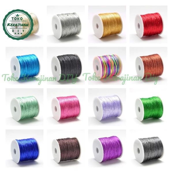 [ 10 Meter ] Tali Satin Simpul Cina 1mm 2mm Bahan Craft &amp; DIY