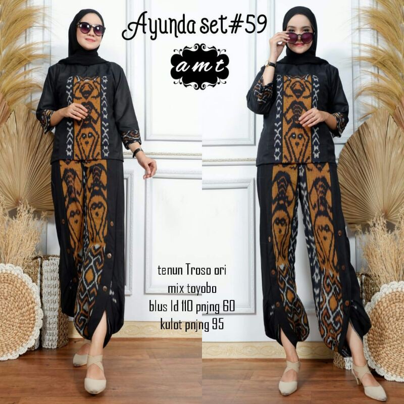 [SUPPLIER PERTAMA] SETELAN BATIK KERJA WANITA /SETELAN BATIK KANTOR Ayunda Set Tenun TERMURAH