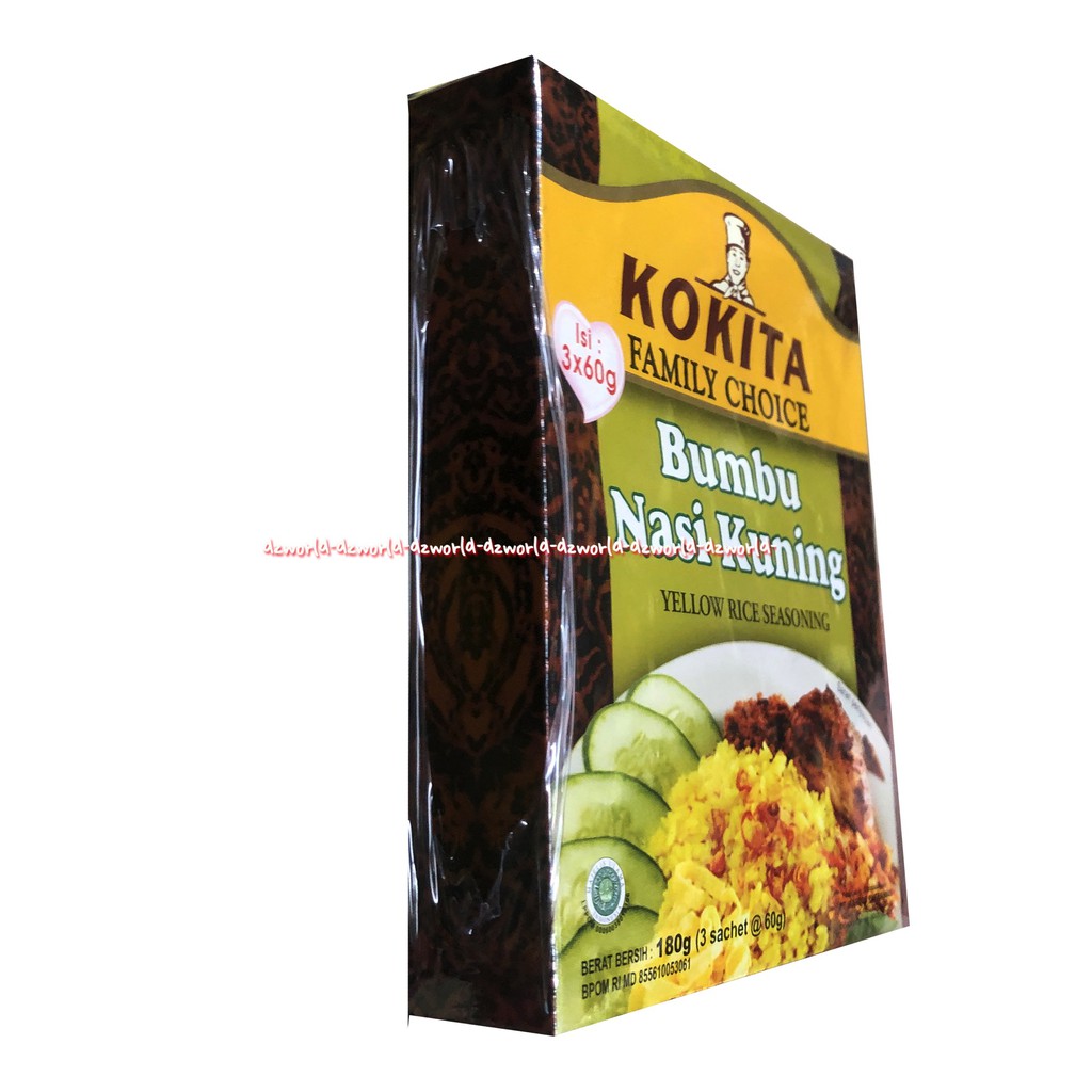 Kokita Bumbu Nasi Kuning Yellow Rice Seasoning Bumbu Instan Untuk Nasi Kuning Is 3 Sachet