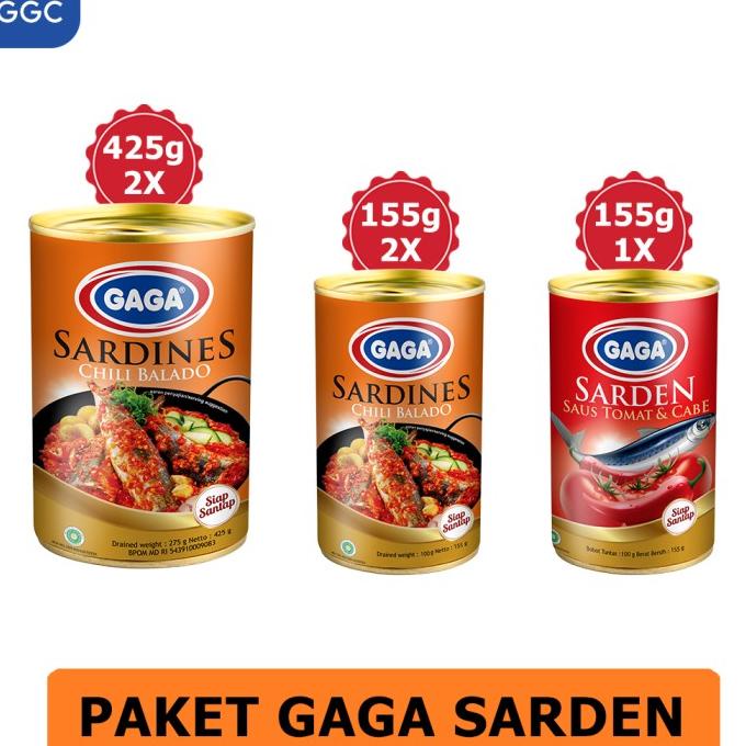 

GAGA Sarden Balado 4pcs FREE GAGA Sarden Tomato Chilli 1pc (GGC)