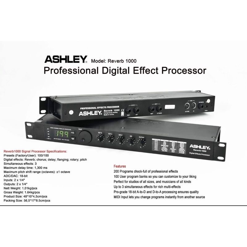 Power Mixer Audio Ashley Zoom 1600 Amplifier Ashley Class TD