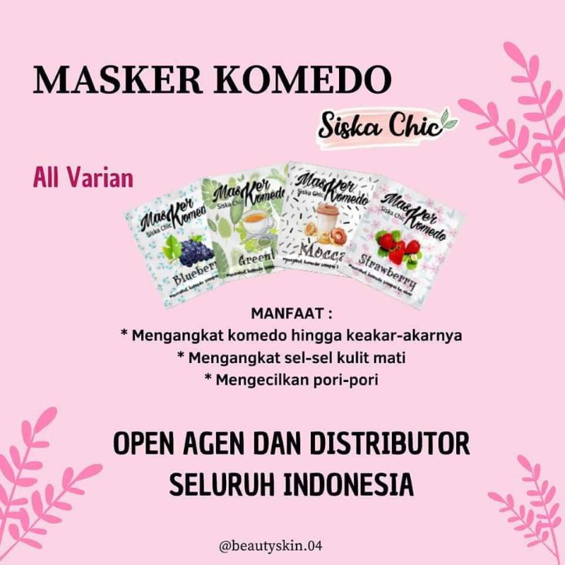 Masker Komedo by Siska Chic | TERAMPUH | BPOM | BLACKHEAD WHITEHEAD/Obat komedo