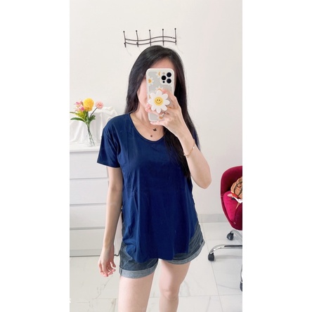 kaos oversize polos wanita murah,atasan overisize vneck polos wanita model 753belah samping import