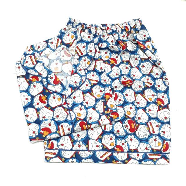 Piyama Dewasa Celana Pendek / Baju Tidur Doraemon