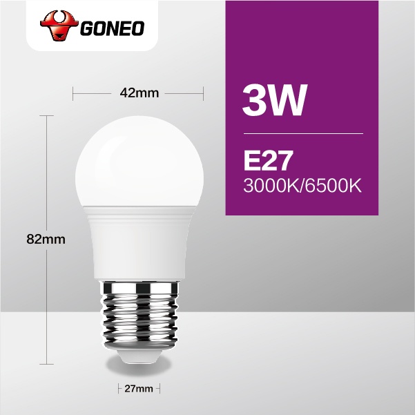 Gongniu Lampu LED MQ-A Series 3 Watt - Garansi 1 Tahun