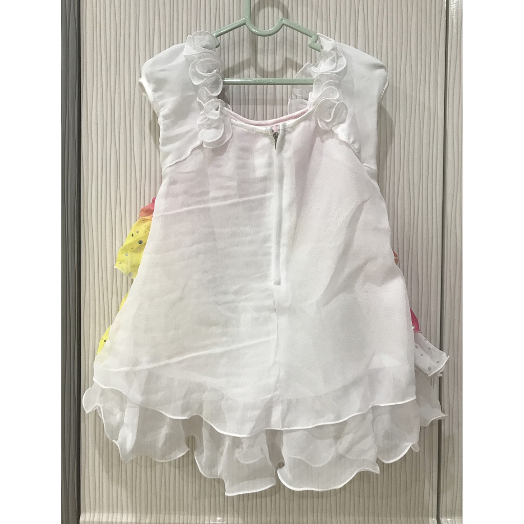 BAYIe - Baju/Dress/Gaun Bayi Pesta Anak Perempuan model Rampel Serong umur 1,5-3 tahun PANCA INDAH