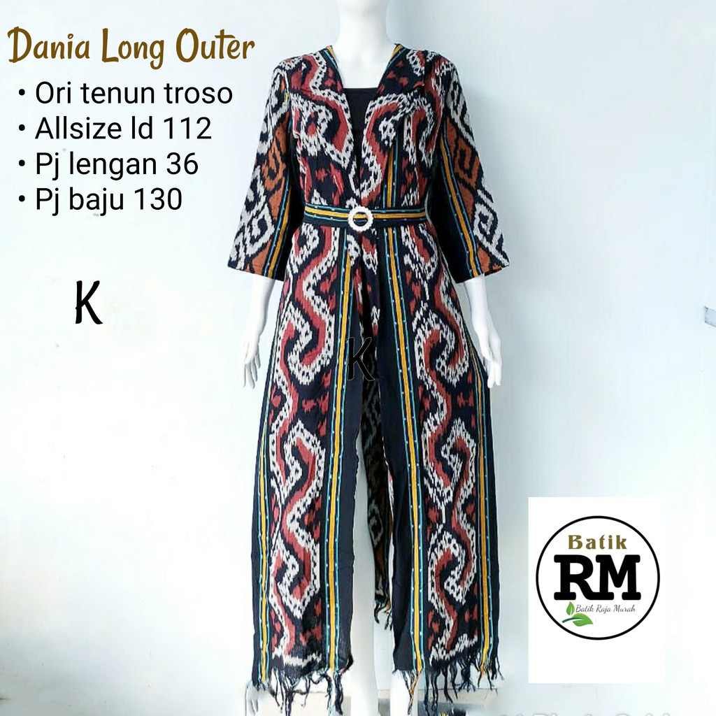 Dania long outer tenun ori troso