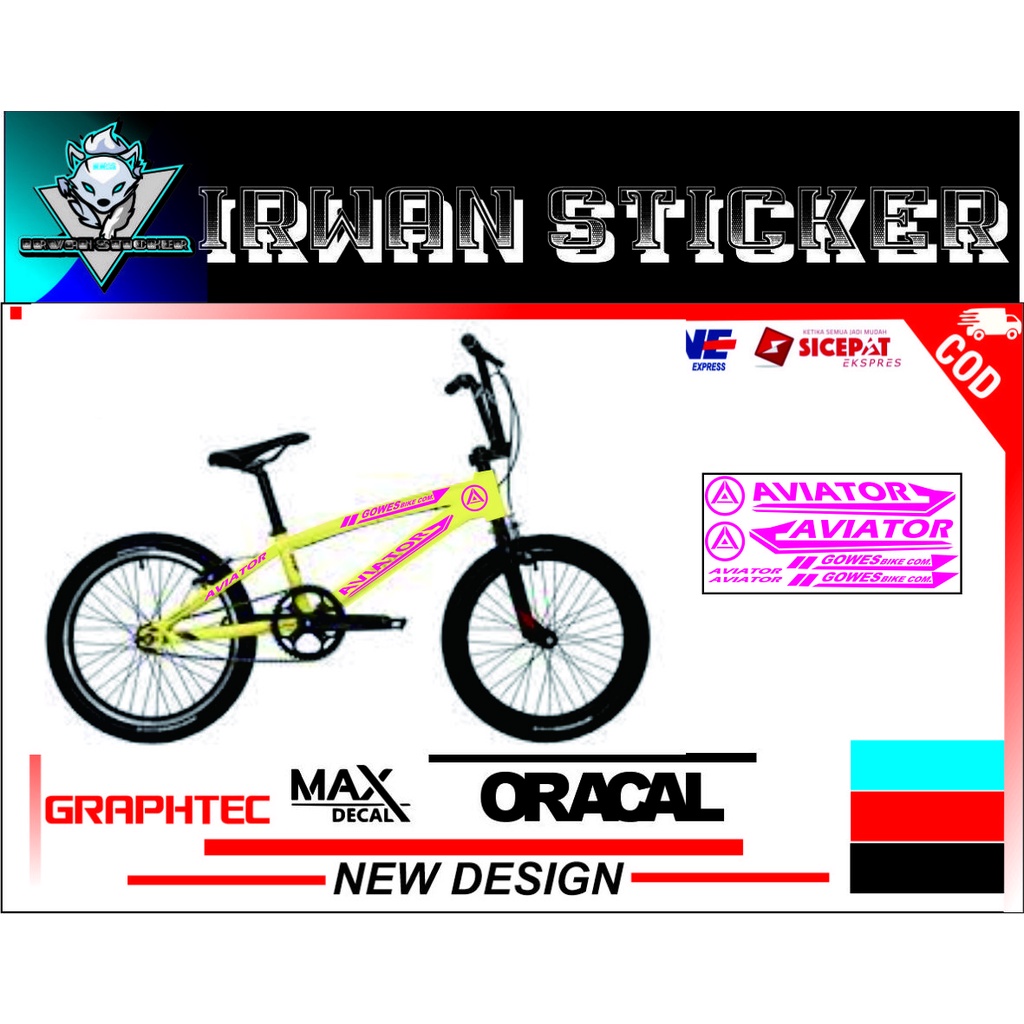 STRIPING CUTTING STICKER DECAL SEPEDA AVIATOR COD
