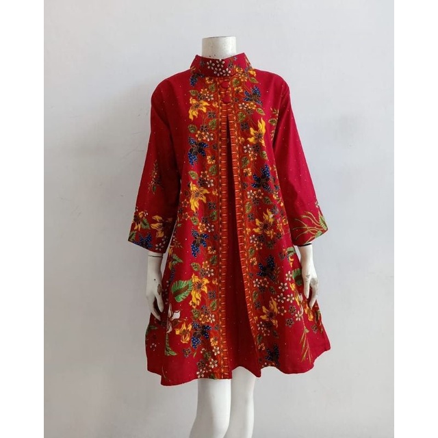 tunik unggul jaya//tunik batik wanita modern//atasan batik wanita cantik