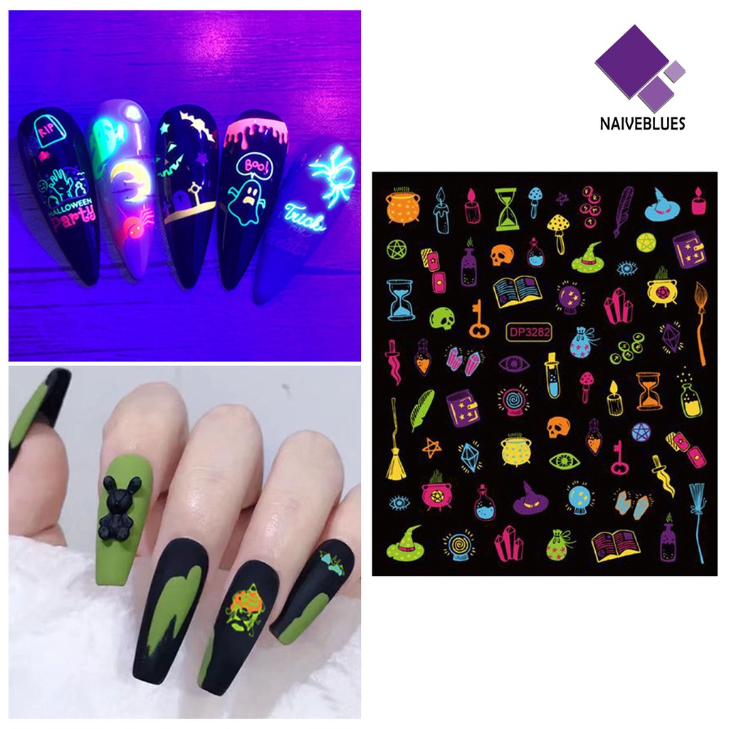 Naiveblue &gt; Stiker Kuku Ultra Tipis Removable Untuk Nail Art