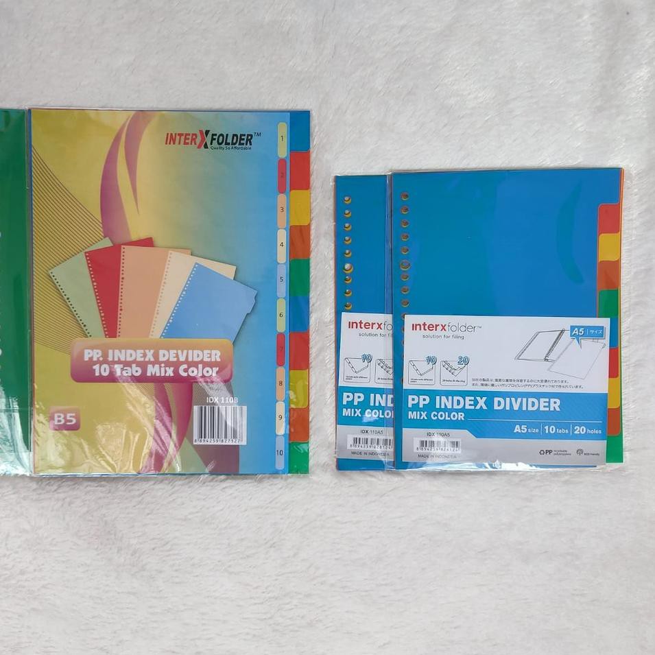 

BYQ PEMBATAS BINDER INTER X FOLDER MIX COLOUR A5 DAN B5 TR Q EAF