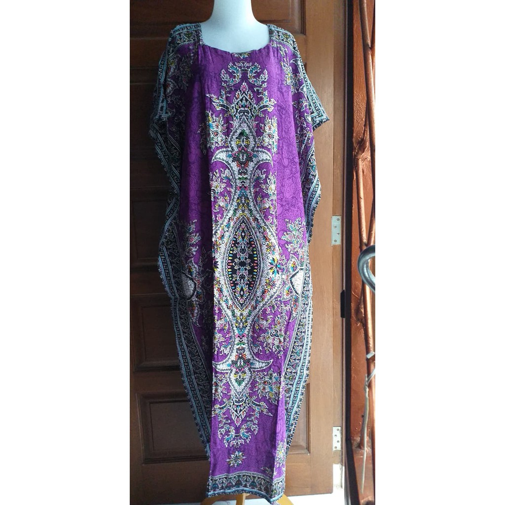 Daster Kalong Batik Putri Ayu Terbaru Warna Ungu Bahan Adem