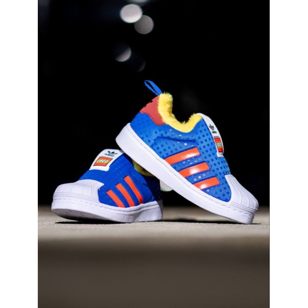 Adidas Superstar x LEGO &quot;Shock Blue/Bold Orange-Eqt Yellow&quot; for Kids