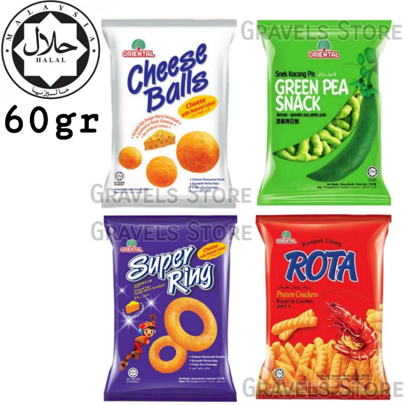 

[60gr] Oriental Snack Cheese Balls / Super Ring / Green Pea / Rota Prawn