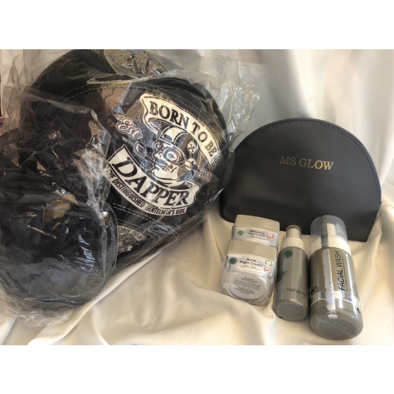 MS GLOW PAKET PERAWATAN WAJAH FREE GIFT BEBAS PILIH (SCARLETT HELM GRACE AND GLOW EMAS TAS) Original 10000%-4