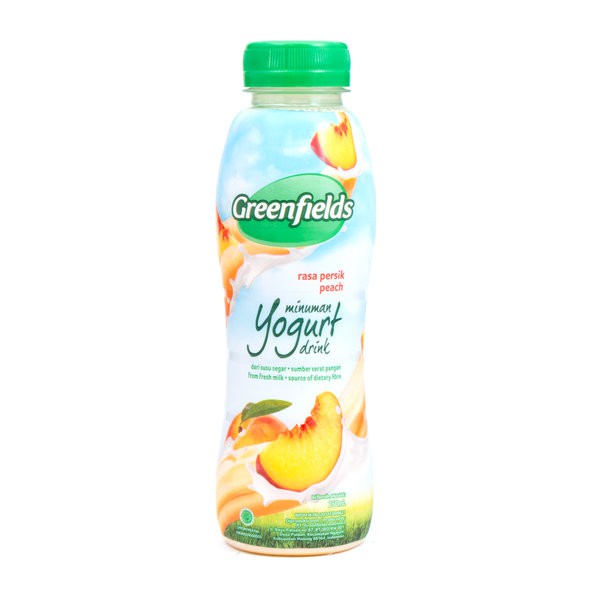 

GREENFIELDS Peach Yogurt 250ml - Minuman Yogurt Rasa Persik Botol