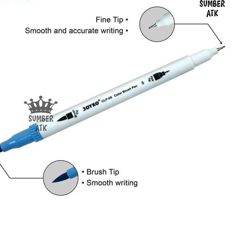 

Special Color Brush Pen / Pena Kuas Warna Joyko CLP-06 / 12 Warna / Color ,,