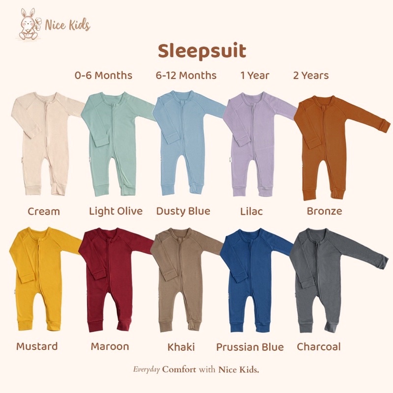 DINOANDBUNNY - SLEEPSUIT - Nice Kids - Baju Tidur Bayi