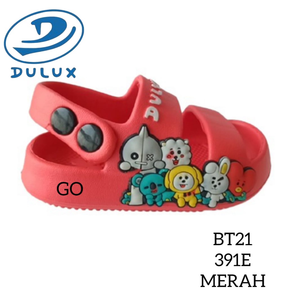 gos DULUX 391E BT21 Sandal Gunung Anak Perempuan Motif Karakter BT21  (20-25)