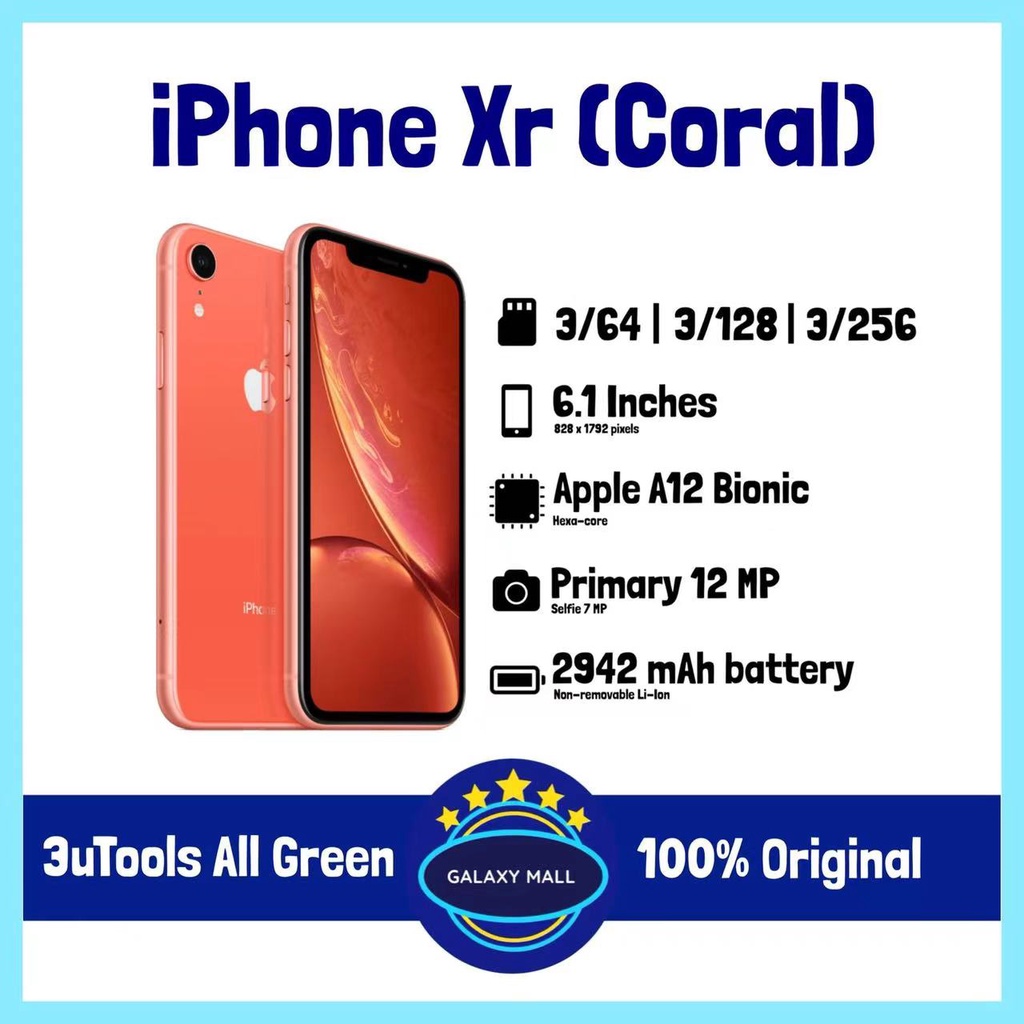 IPHONE XR 64GB/128GB/100%ORIGINAL SECOND FULLSET-1