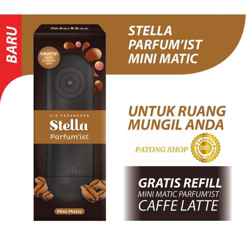 Stella Mini Matic Parfumist Caffee Latte Free Refill + Baterai