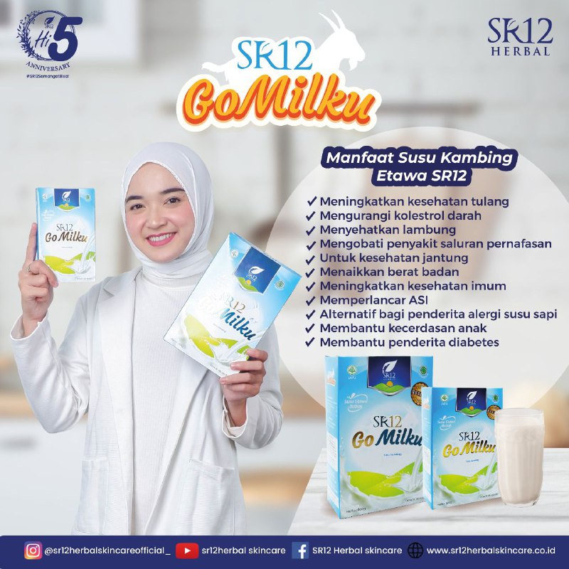

SUSU KAMBING ETAWA KUALITAS PREMIUM HALAL BPOM/ GO MILKU SR12/ SUSU KESEHATAN/ ASI BOOSTER
