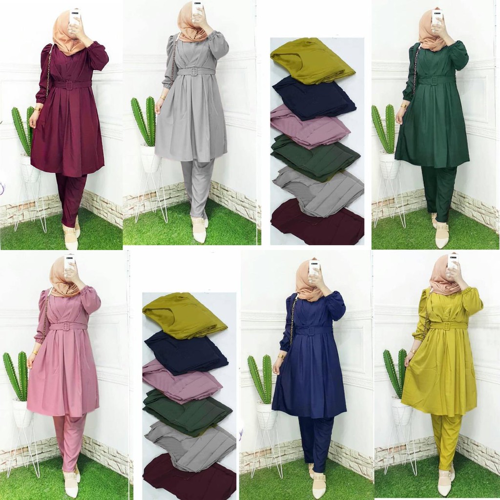 Setelan Celana Wanita Jumbo Fenita/Set casual Big Size/Fashion Muslim/Fashion Wanita/Best Seller/New