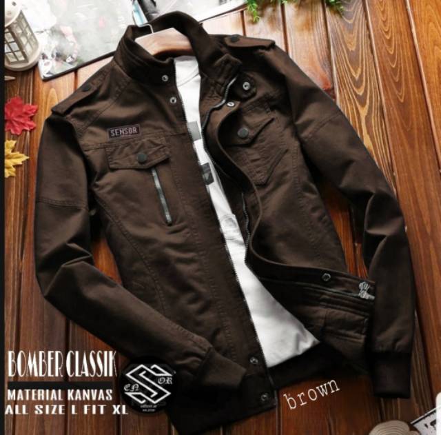 Jaket bomber pria classic style premium