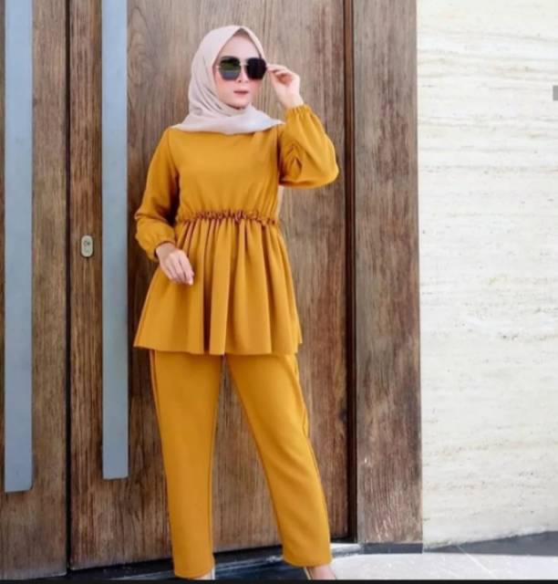 MARISA SET BLOUSE PANT / termurah / setelan / pakaian wanita