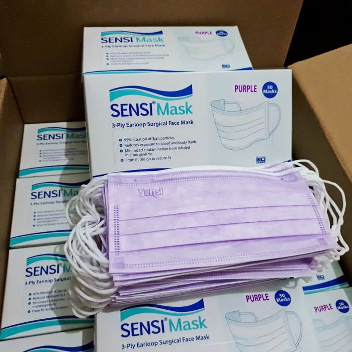 SENSI Mask Earloop Surgical - Masker Bedah SENSI 3ply - Karet (Selip Kuping)