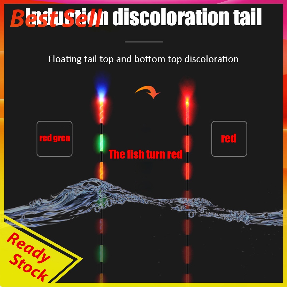 Smart Luminous Float Tail Night Sensor Color Change Electric Fishing Float