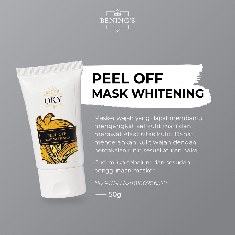 Bening's Peel Off Mask Whitening | Masker Peel Off Pencerah