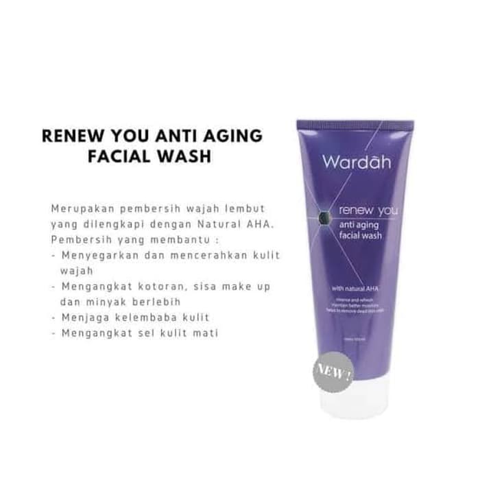 Wardah RenewYou Anti Aging Facial Wash 100ml//60ml ORIGINAL-BPOM