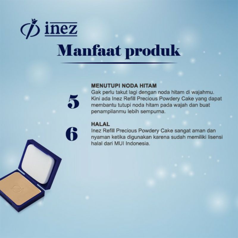 INEZ REFILL Precious Powdery Cake | PPC | Two Way Cake | Pressed Powder | Bedak Padat | Isi Ulang Bedak