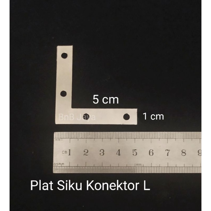 Konektor Siku L 5 cm Plat Sambungan Rata