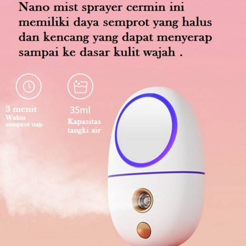 Trend-Nano Spray Portable / Mist Sprayer Perawatan Wajah Pelembab Wajah Mini USB 35ML Model