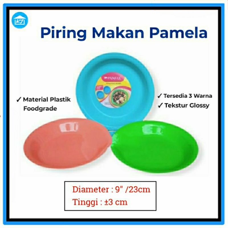 PIRING MAKAN PAMELA 9 INCH PLASTIK