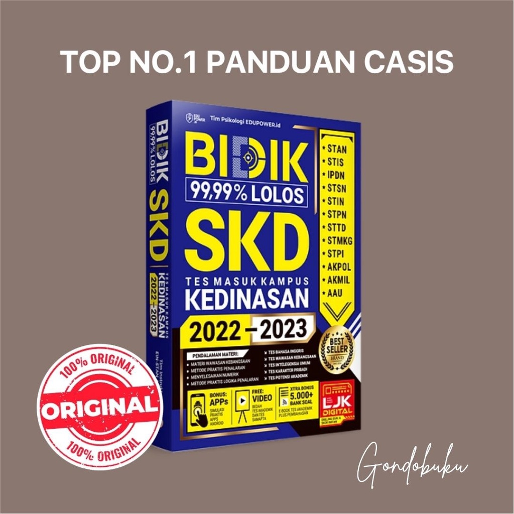 PROMO BUKU BIDIK 99,99% LOLOS SKD KEDINASAN 2022-2023