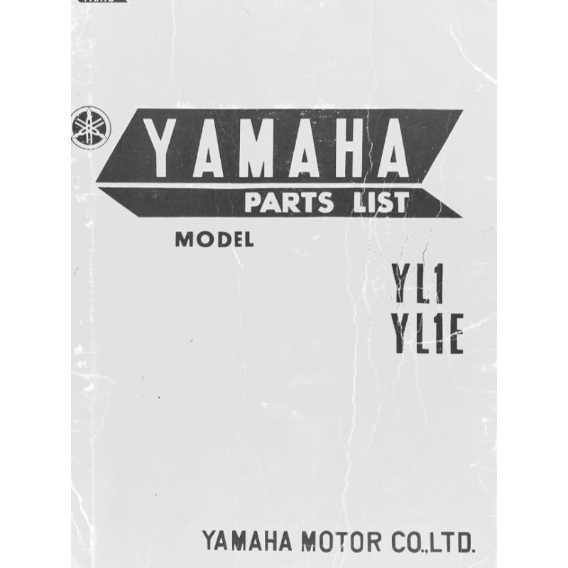 Buku part katalog catalogue katalogua catalog copian yamaha YL1 YL1E