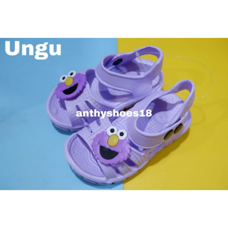 *NEW* Sandal Tali  Karet Bayi Anak Perempuan Elmo Dulux 155e