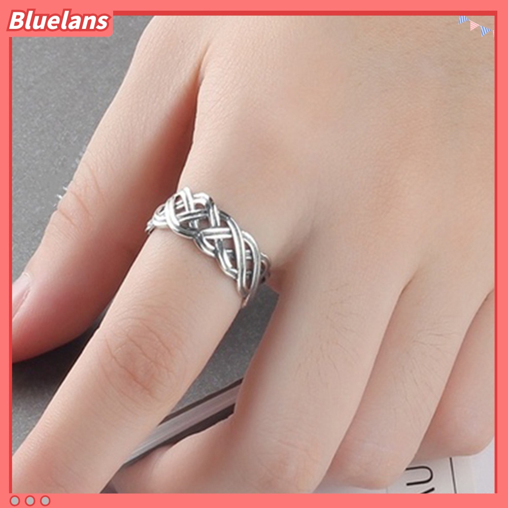 Cincin Desain Simpul Silang Infinity Intertwined Gaya Vintage Untuk Wanita