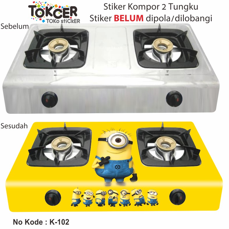 Stiker Kulkas 1 Pintu  dan 2 Pintu MINION