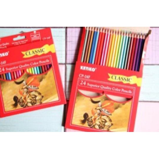 

DFE✧ Pensil 24 Warna Kenko Panjang atk TERBAIK