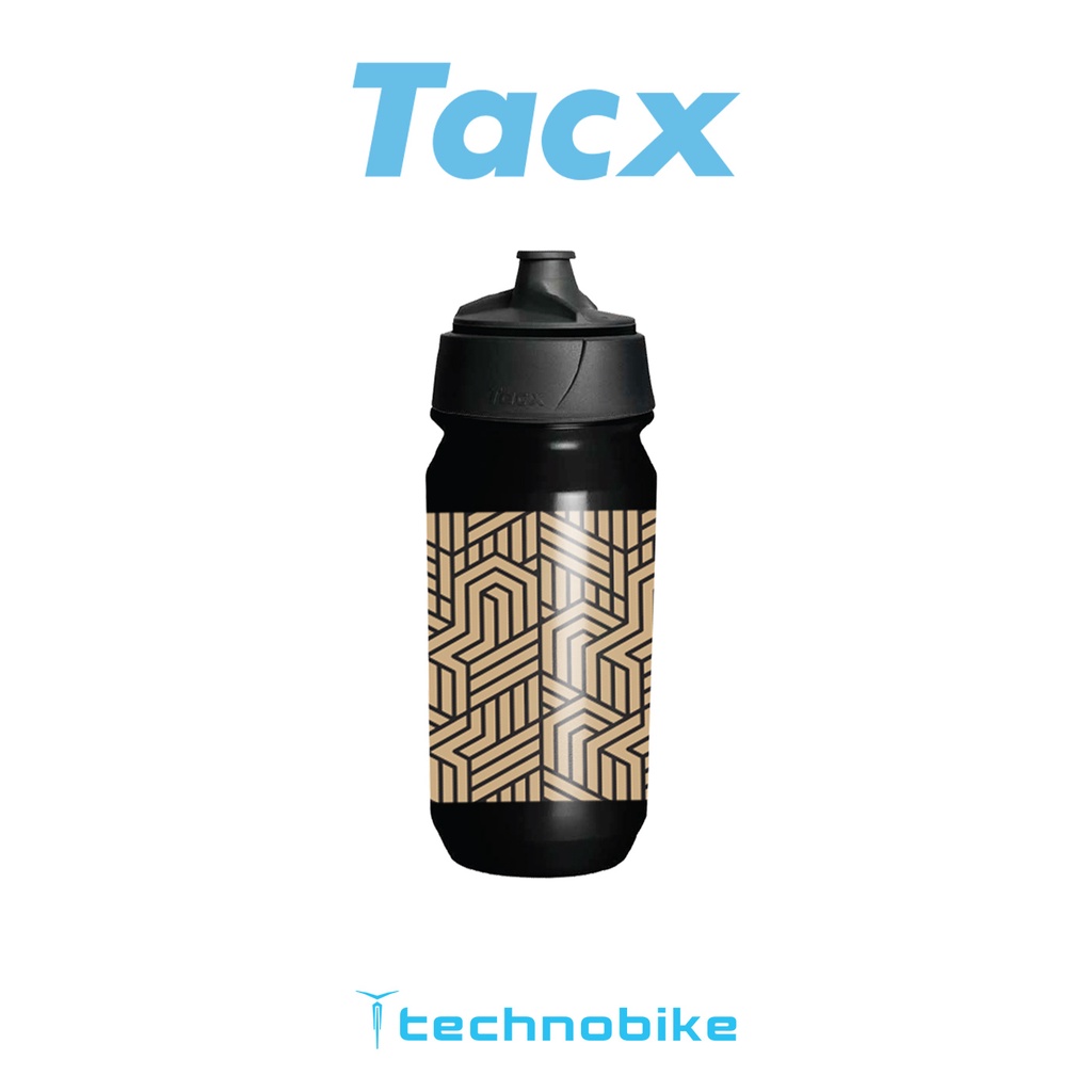 BIDON BOTOL MINUM  SEPEDA | TACX BOTTLE SHANTI TWIST 500ML CUSTOM BLACK GOLD BLOCK