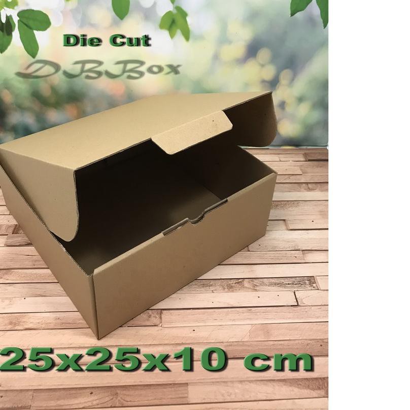 

➫ ( 10 Pcs ) Kardus uk. 25x25x10 cm...Die Cut untuk kotak kue Tart -Aksesoris- dll, model box pizza