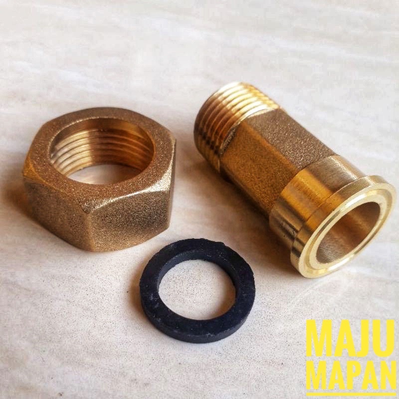 Mur kopling kuningan PDAM uk 1 x 3/4