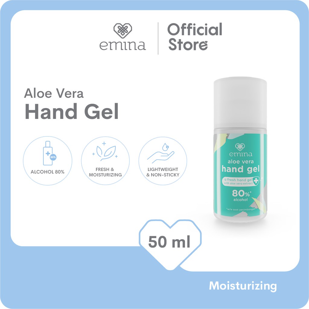 READY! EMINA HAND GEL SANITIZER - ALOE VERA HANS GEL 50ML