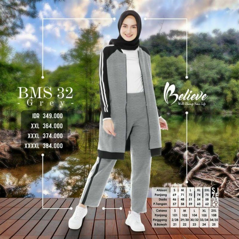 BAJU MUSLIMAH SPORTY BMS 32