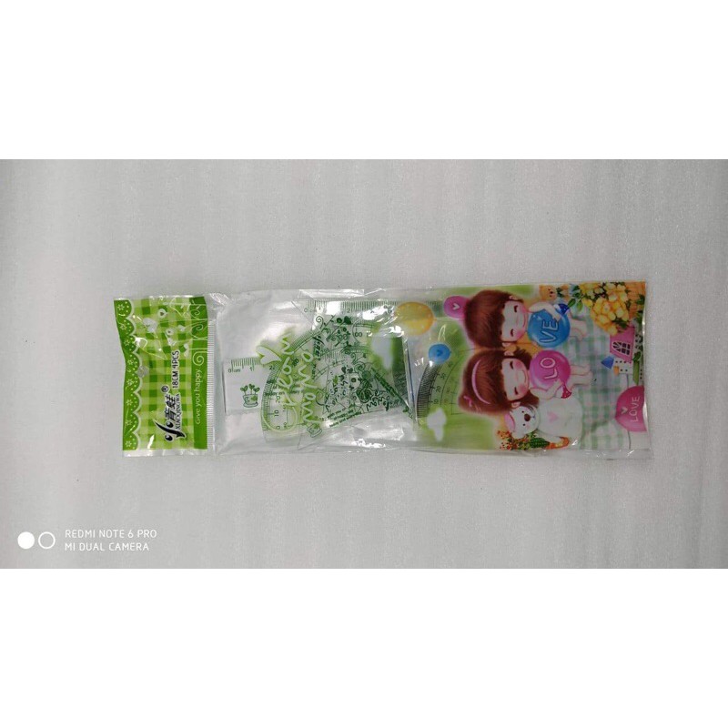 

(308) Set penggaris hijau isi 4