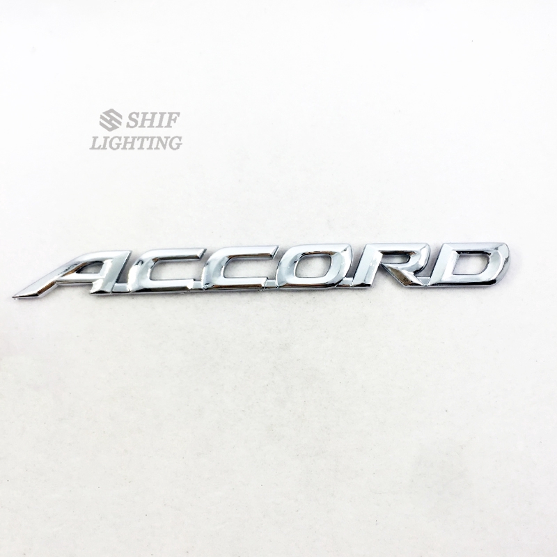 Stiker Emblem Motif Huruf ABS Warna Krom untuk Mobil Honda Accord